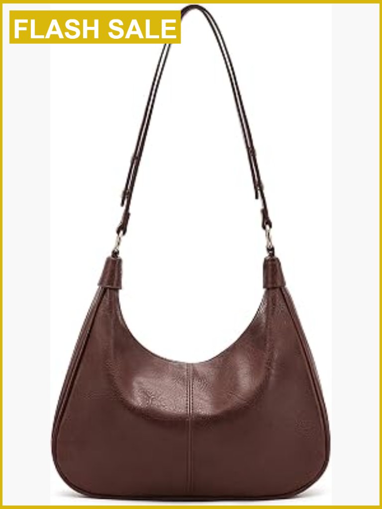 Ultra Soft Foldable Vegan Leather Crossbody Hobo Handbag Tote Purse
